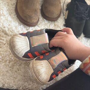 Adidas Kids Sneakers - Gold and Orange Accents